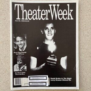 David Drake Theater Week Magazine June 22 1992 The Night Larry Kramer - Address